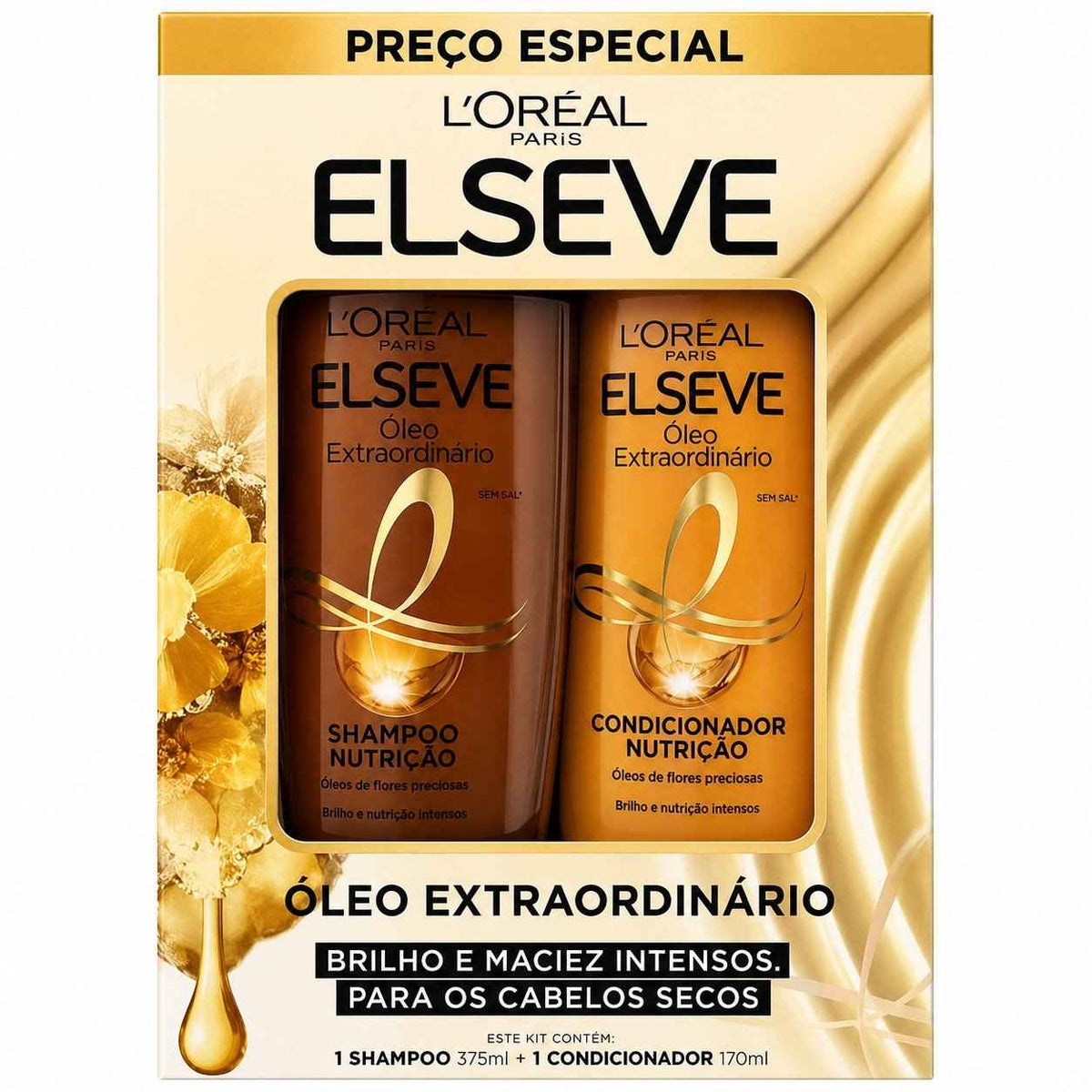 KIT ELSEVE OLEO EXTRAORDINARIO 375+170ML LOREAL