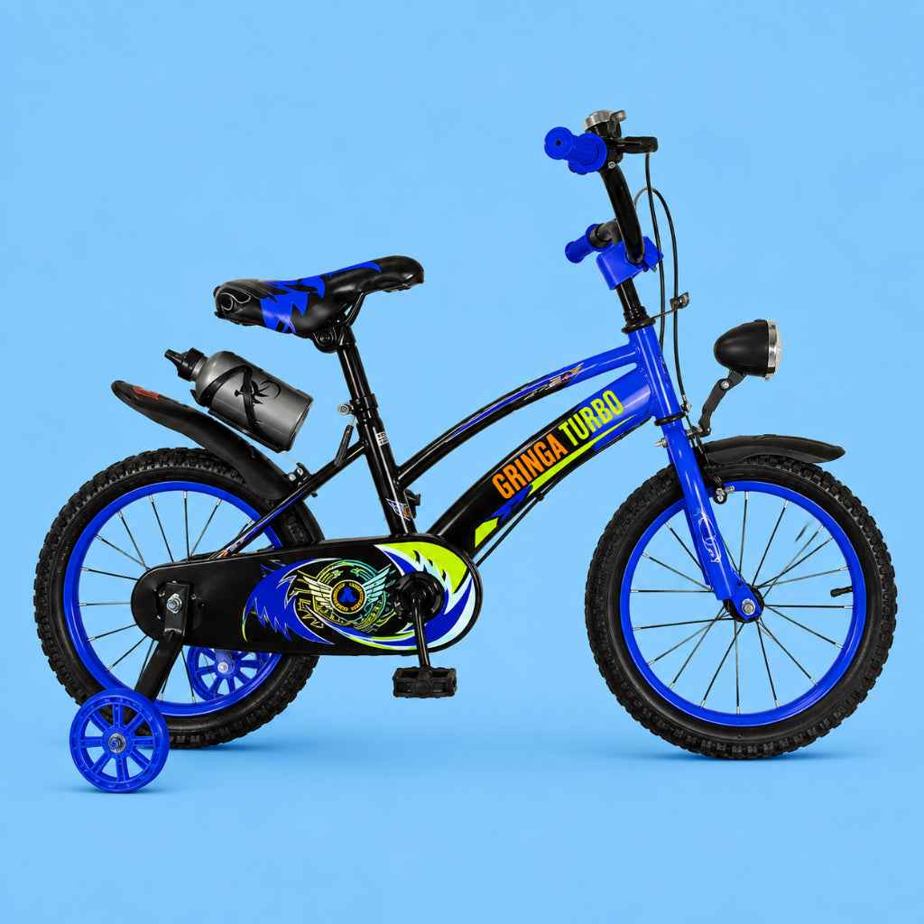 Bicicleta Infantil Aro 20 Old School Azul 9 a 12 Anos LED + Pneu Grosso + Farol